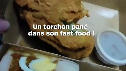 Elle trouve un torchon dans son fast food