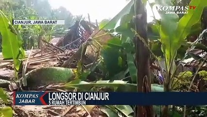Longsor di Cianjur, 5 Rumah Tertimbun