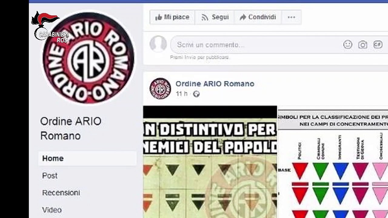 Roma - Istigavano all'odio razziale e antisemita: 12 indagati (07.06.21)