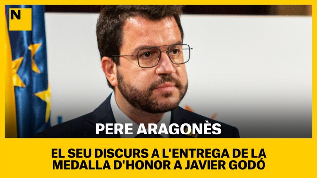 Discurs de Pere Aragonès a l'entrega de la medalla d'honor a Javier Godó