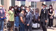 Çanakkale’de görevi başında şehit olan polis Türkmenoğlu için tören düzenlendi