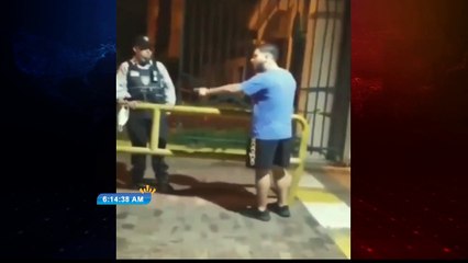 Sujeto con un arma amenaza a guardia de seguridad en urbanización
