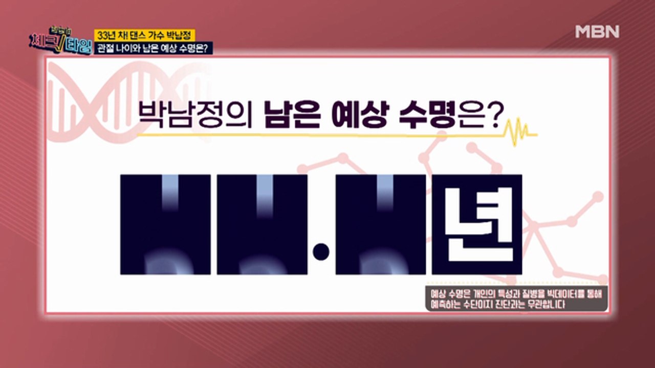 !!56세 현역 댄스 가수!! 박남정, 관절 건강 나이는 OO살?!