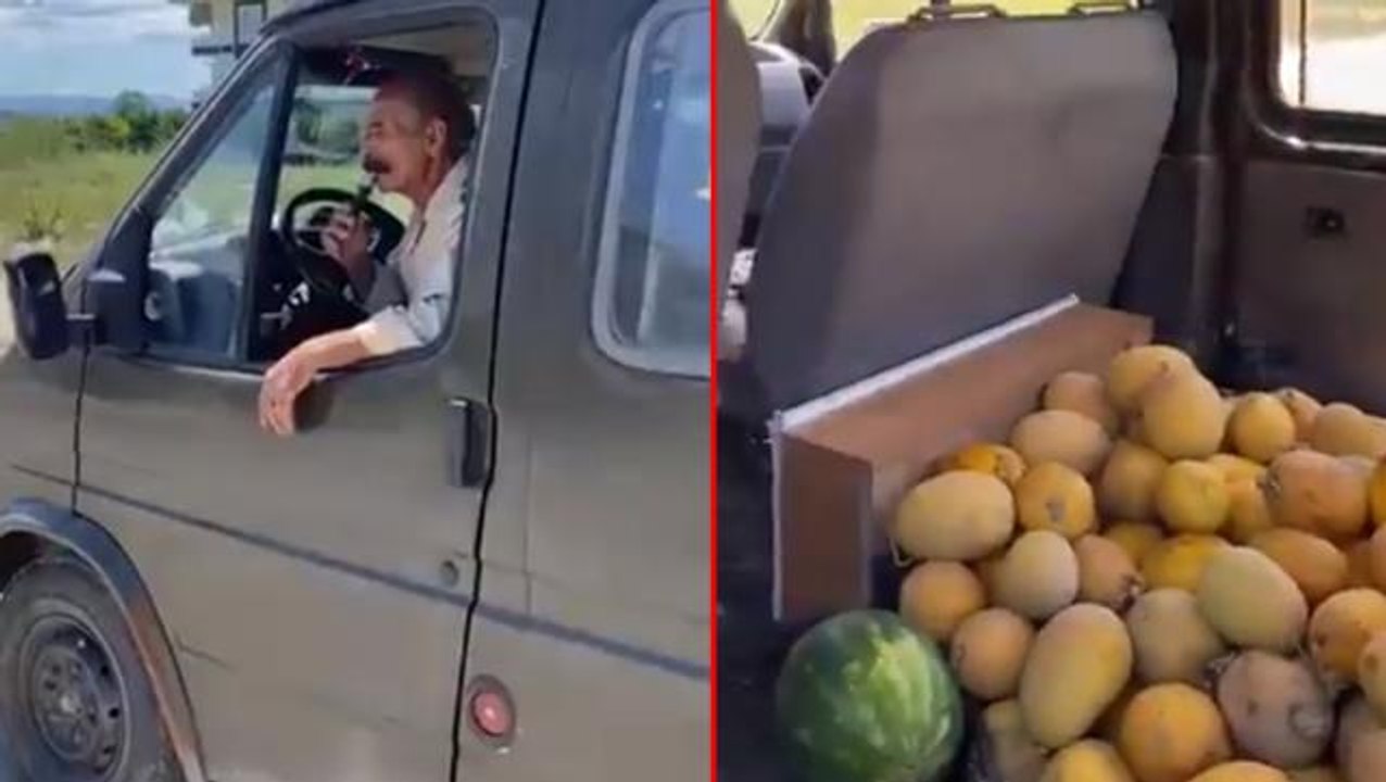 Karpuz ve kavunlarını şarkılar eşliğinde satan adamın videosu sosyal medyada gündem oldu