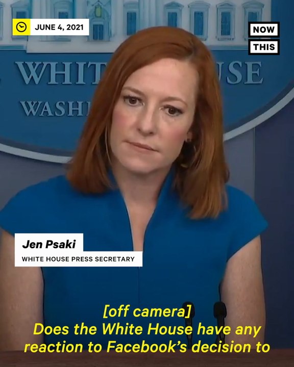 Jen Psaki Responds to Trump's Extended Facebook Ban