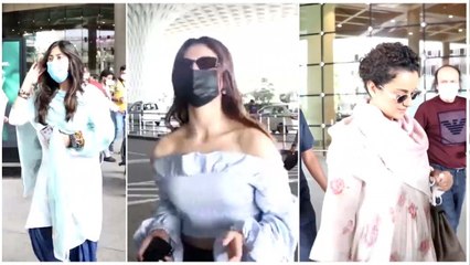 Kangana Ranaut, Ekta Kapoor & Uvashi Rautela Spotted At The Airport