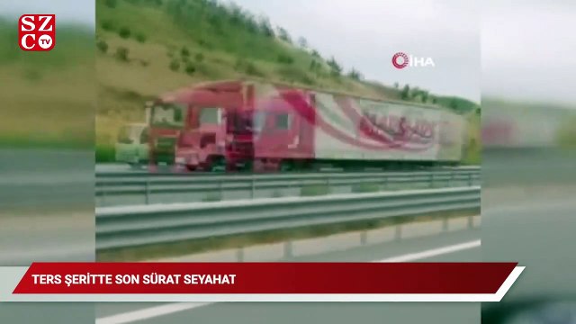 Ters şeritteki son sürat seyahat, cep telefonu kamerasına yansıdı