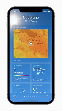 Apple - Weather app iOS 15