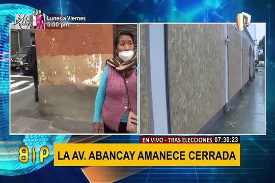 Cercado de Lima: avenida Abancay amanece cerrado al tránsito