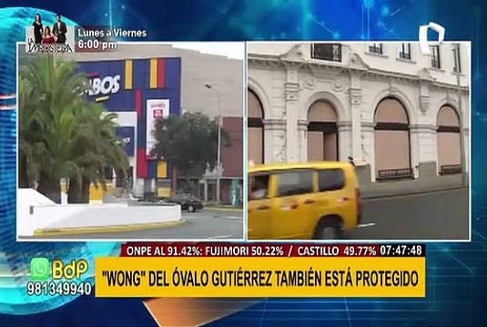 San Isidro: locales de supermercados Wong protegen fachadas con planchas de madera