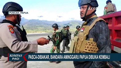 Pasca Dibakar Kelompok Teroris, Bandara Aminggaru Dibuka Kembali