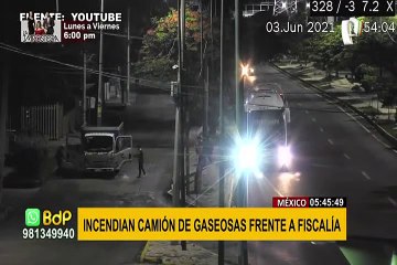 México: incendian con explosivos camión de gaseosa frente a la Fiscalía General