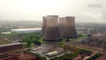 Cooling towers crumble in epic controlled demolition