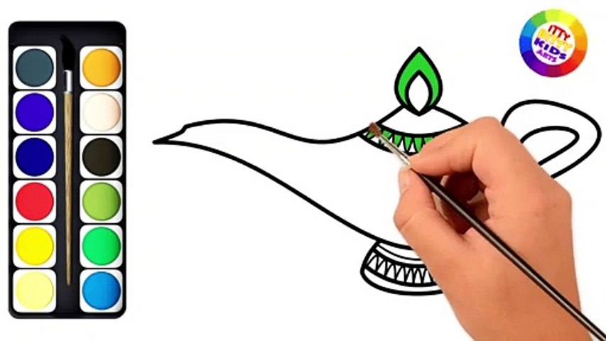Draw Aladin Magic Candle For Kids And Toddlers Coloring and Painting -  video Dailymotion