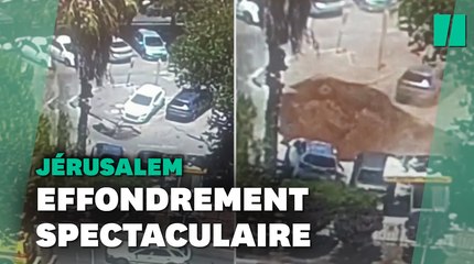 À Jérusalem, un gigantesque cratère dans le parking d'un hôpital