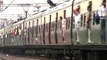 Indian Railways passenger trains moving