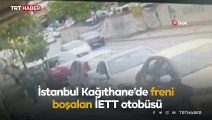 İETT otobüsünün freni boşaldı