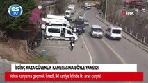 İlginç kaza güvenlik kamerasına böyle yansıdı