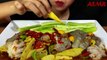 Asmr Spicy Seafood Octopus, Raw Shrimp & Bamboo Shoots Salad
