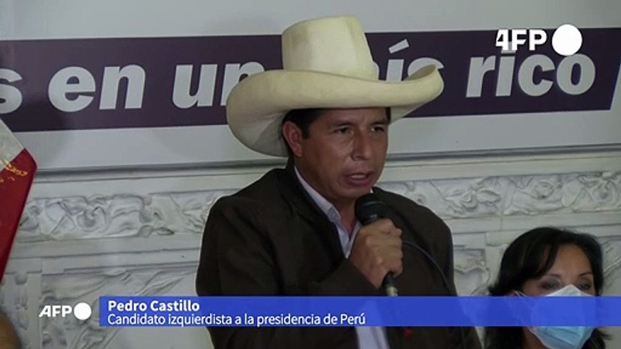 Izquierdista Castillo rechaza llamados a anular las elecciones de Perú