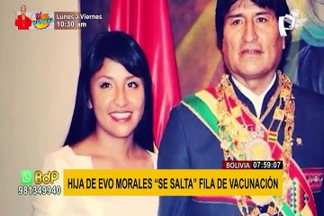 Download Video: Escándalo en Bolivia: Hija de Evo Morales se vacunó contra la covid-19 antes de tiempo