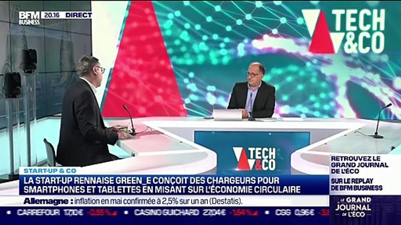 Start up & co : La société rennaise Green-e conçoit des chargeurs pour smartphones et tablettes en misant sur l'économie circulaire - 15/06