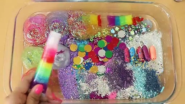 Mixing”Among Us” Eyeshadow And Makeup,Parts,Glitter Into Slime!Satisfying Slime Video!★Asmr★