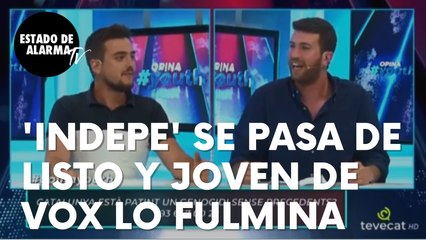 ‘Indepe’ de pasa de listo en una tertulia y un joven de Vox lo fulimina: “Parla català o emigra”