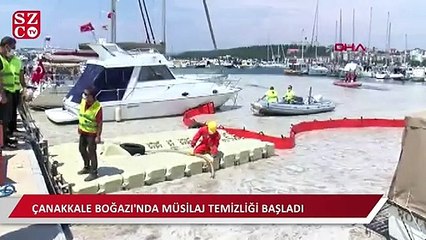 Çanakkale'de ilk gün denizden 17 ton müsilaj toplandı
