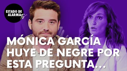 La pregunta de Negre a Mónica García que la hacer huir para no responder: “Tengo que hacer esto…”