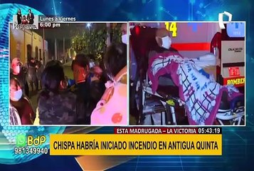 La Victoria: dos heridos deja voraz incendio en vivienda dentro de una quinta