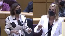 Momentos de tensión entre Carmen Calvo y Salomé Pradas por los indultos a los presos del 'procés'