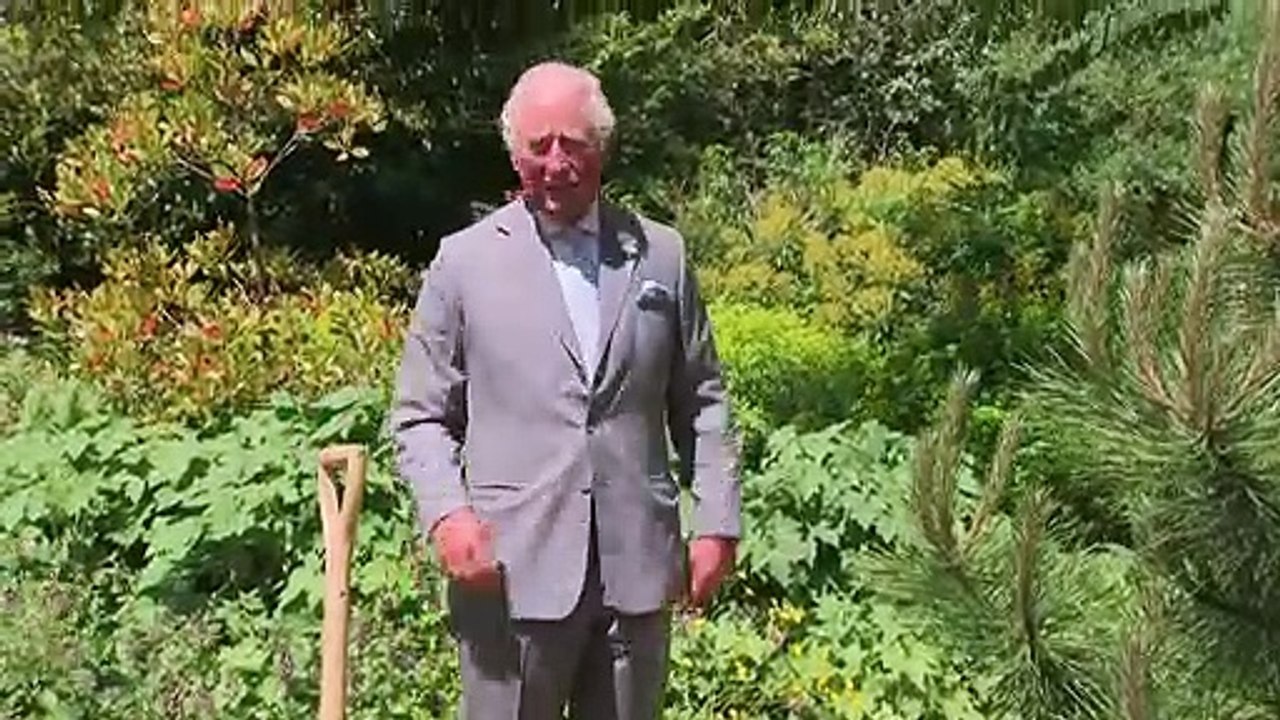 Prince Charles visits Oxford Botanic Garden on...