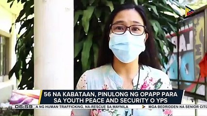 56 na kabataan, pinulong ng OPAPP para sa youth peace and security o YPS