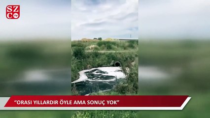 Ergene'den korkutan görüntü: Sanayi bölgesinden geçen su siyaha bürünüyor