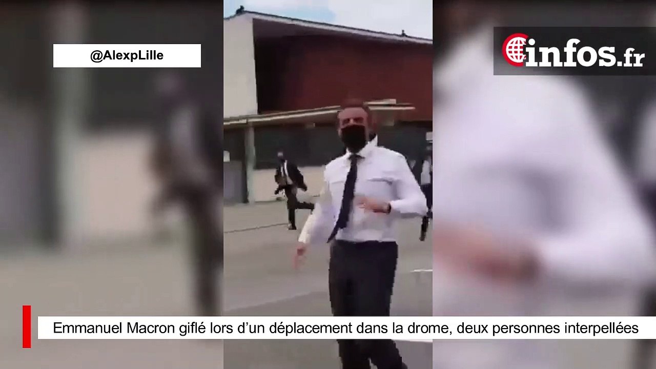 Emmanuel Macron giflé lors d’un déplacement dans la drome, deux personnes interpellées