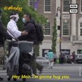 Jewish Man Gives Out 'Free Hugs' While Blindfolded in NYC