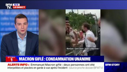Emmanuel Macron giflé: pour Jordan Bardella, "on gagnerait tous à apaiser le débat"