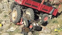 Kontrolden çıkan traktör uçuruma yuvarlandı: 1 ölü
