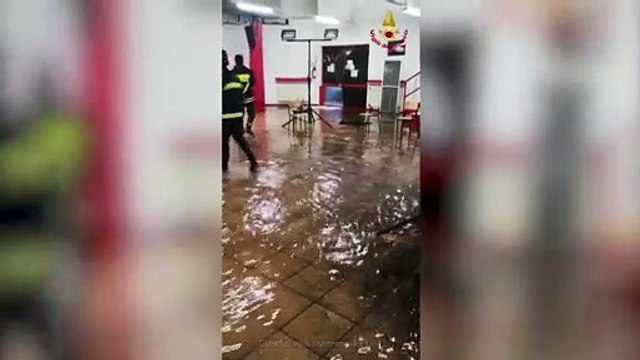 Nubifragio a Racconigi: allagati strade, magazzini e seminterrati