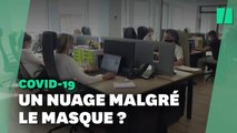 Comment le Covid-19 s'échappe de votre masque et contamine tout l'open space