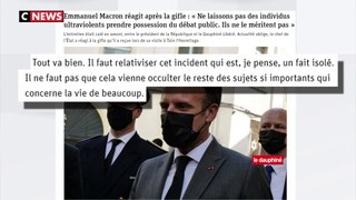 La réaction d'Emmanuel Macron à la gifle qu'il a reçu dans la Drôme