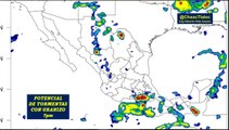 Clima de hoy martes: Desarrollo de sistemas de tormentas eléctricas localmente severas con granizadas y torbellinos