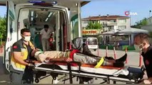 Bursa'da elektrikli bisiklet kazası! Çarpmanın etkisiyle sürüklendiler