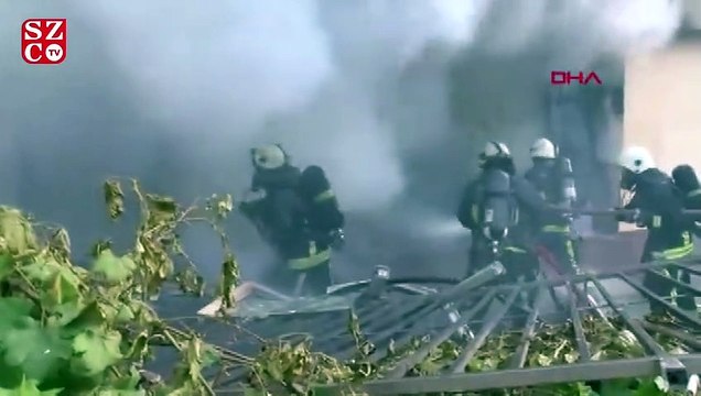 Yanan evdeki patlamalar mahalleliyi sokağa döktü