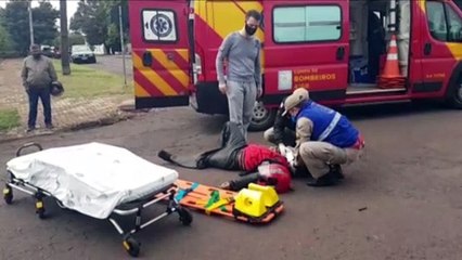 Após ser agredido, jovem de 21 anos volta para casa e mãe chama o Corpo de Bombeiros