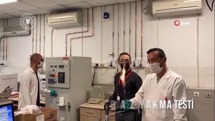 Bakan Dönmez, 135 milyar m3'lük doğal gazın laboratuvar ortamında yakılmasının görüntülerini paylaştı