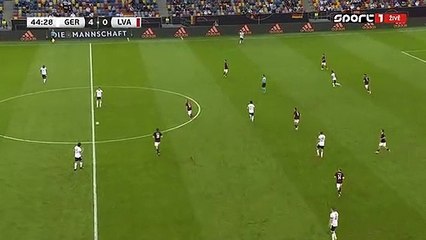 Goal - 5:0 - 45' Gnabry S. (Hummels M.), Germany