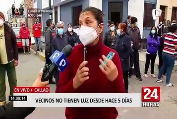 Vecinos del Callao denuncian que no tienen luz desde el sábado