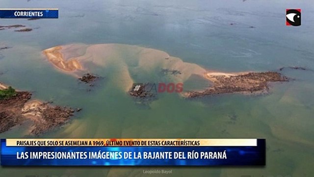 Corrientes desde el aire, las impresionantes imágenes de la bajante del río Paraná